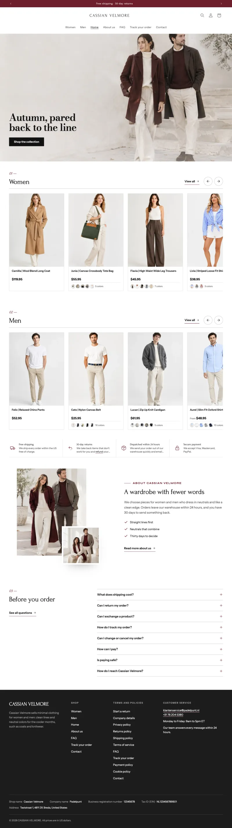 Homepage of Cassian Velmore, built by Mercify